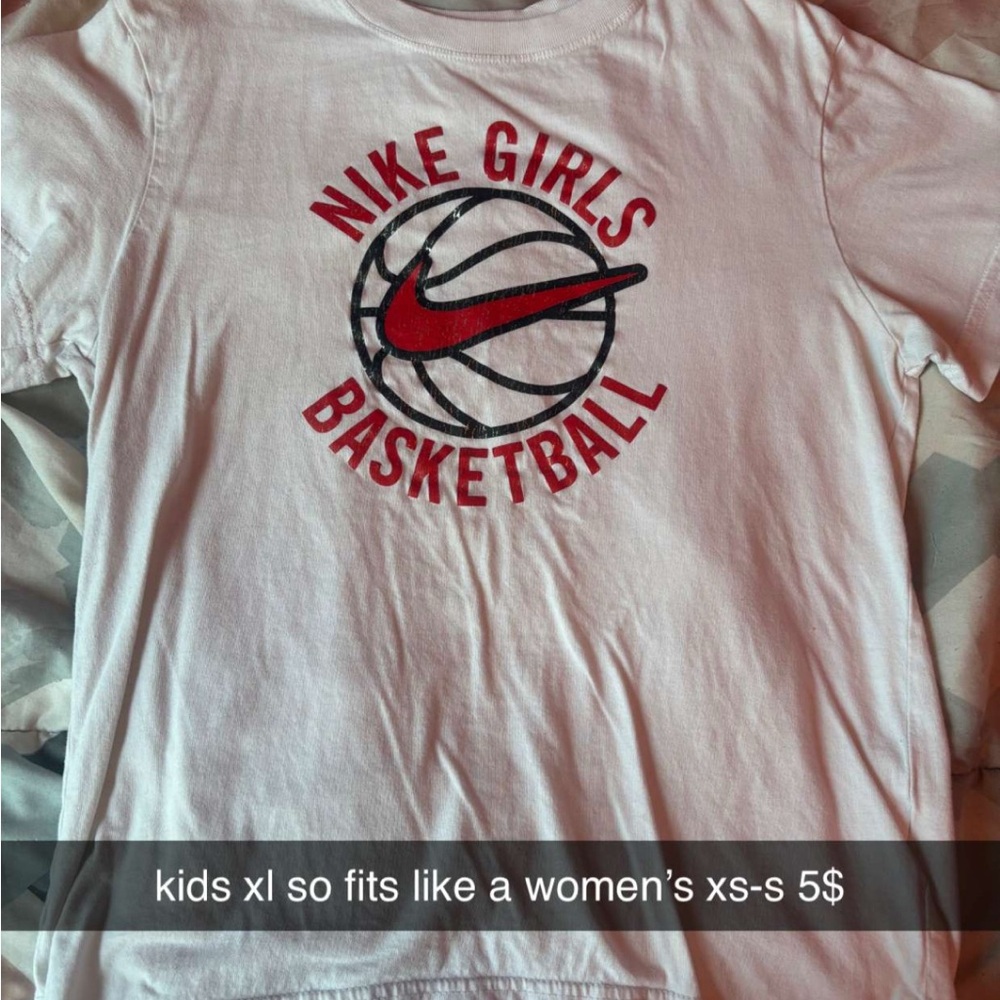 Nike Kids Basketball Tee White and Red
